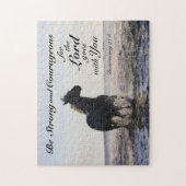 Deuteronomie 31:6 Starkes und mutiges Pferd Puzzle (Vertikal)