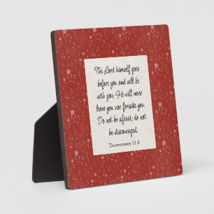 Deuteronomie 31:8 Bibel Verse Bild Fotoplatte
