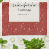 Deuteronomie 31:8 Bibel Verse Bild Geschirrtuch (Gefaltet)