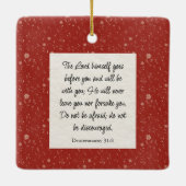 Deuteronomie 31:8 Bibel Verse Bild Keramikornament (Rückseite)