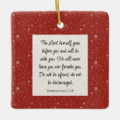 Deuteronomie 31:8 Bibel Verse Bild Keramikornament (Vorderseite)