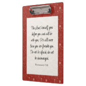 Deuteronomie 31:8 Bibel Verse Bild Klemmbrett (Links)