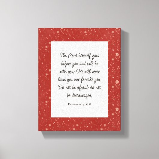 Deuteronomie 31:8 Bibel Verse Bild Leinwanddruck (Vorderseite)