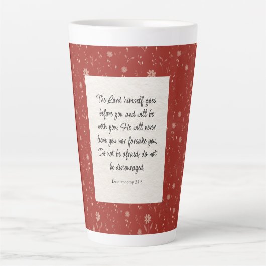 Deuteronomie 31:8 Bibel Verse Bild Milchtasse (Vorderseite)