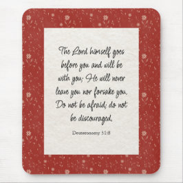 Deuteronomie 31:8 Bibel Verse Bild Mousepad