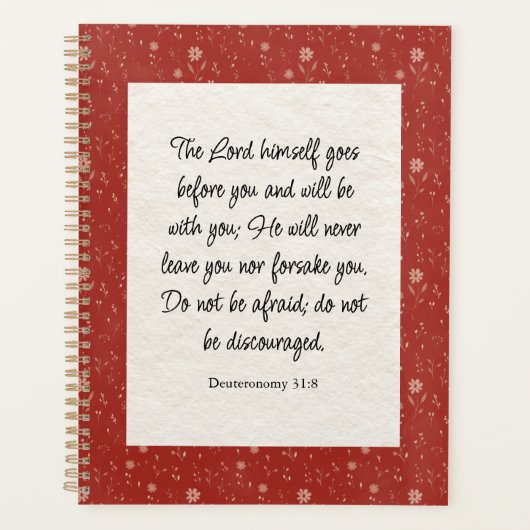 Deuteronomie 31:8 Bibel Verse Bild Planer (Vorderseite)