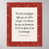 Deuteronomie 31:8 Bibel Verse Bild Poster (Vorne)