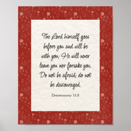 Deuteronomie 31:8 Bibel Verse Bild Poster