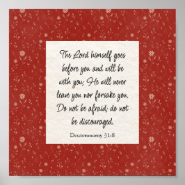 Deuteronomie 31:8 Bibel Verse Bild Poster