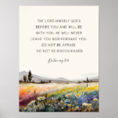 Deuteronomie 31:8, Bibel Verse Wall Art Poster (Vorne)