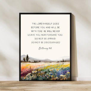 Deuteronomie 31:8, Bibel Verse Wall Art Poster