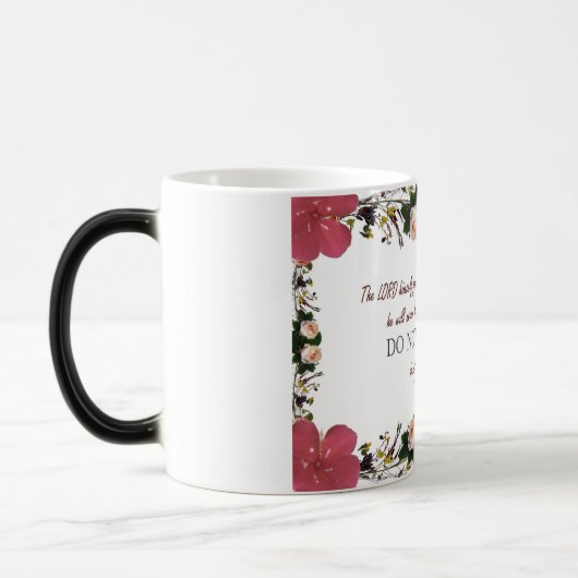 Deuteronomie 31:8, Bläserne Tasse "Nicht abschreck (Links)