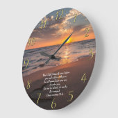Deuteronomie 31:8 Christliches Meer mit Sonnenunte Große Wanduhr (Winkel)
