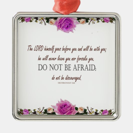 Deuteronomie 31:8 Der Herr geht vor dir Ornament Aus Metall (Vorne)