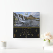 Deuteronomie 31:8 Der Herr selbst Quadratische Wanduhr (Zuhause)