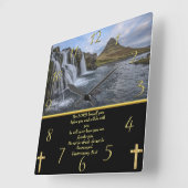 Deuteronomie 31:8 Der Herr selbst Quadratische Wanduhr (Winkel)