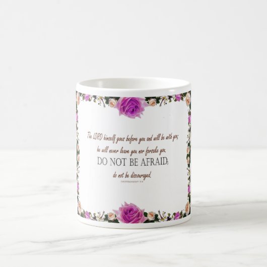Deuteronomie 31:8, "Nor Forake You"-Tasse Verwandlungstasse (Mittel)