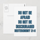 Deuteronomie 31:8 postkarte (Vorne/Hinten)