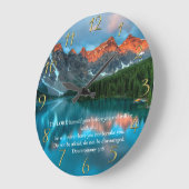 Deuteronomie 31:8 schöne Aussicht auf den Berg See Große Wanduhr (Winkel)