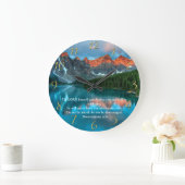 Deuteronomie 31:8 schöne Aussicht auf den Berg See Große Wanduhr (Zuhause)