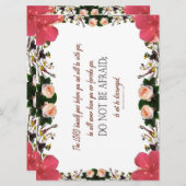 Deuteronomie 31, keine Angst, florale Flachkarte (Vorne/Hinten)