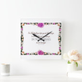 Deuteronomie 31, keine Angst haben, Quadratische Wanduhr (Zuhause)