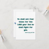 Deuteronomie 3:22 KJV Bible Verse Flachgrüße Karte (Vorderseite/Rückseite Beispiel)