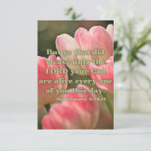 Deuteronomie 4:4 KJV Bible Verse Pic Flat Gruß Karte (Stehend Vorderseite)