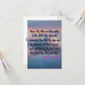 Deuteronomie 5:16 KJV Bible Verse Pic Flachgrüßen Karte (Vorderseite/Rückseite Beispiel)