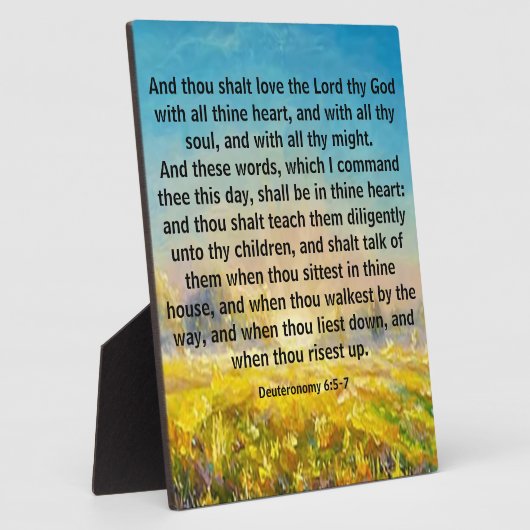 Deuteronomie 6:5-7 fotoplatte (Seite)