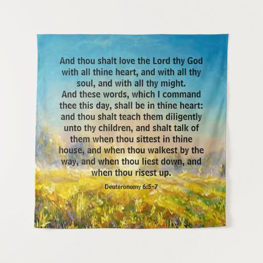 Deuteronomie 6:5-7 wandteppich (Vorderseite)