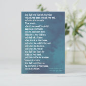 Deuteronomie 6:5-9 - Prioritäten Karte (Stehend Vorderseite)