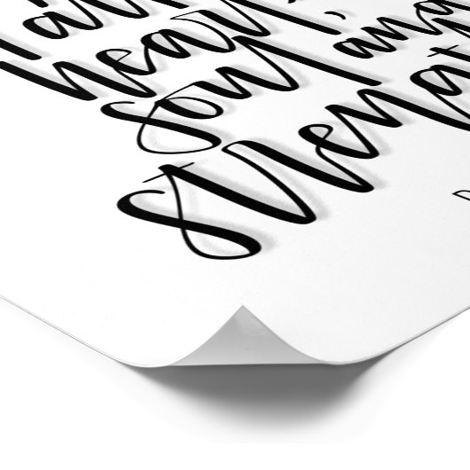 Deuteronomie 6:5 - Liebe der Herr - Geschriebenes  Poster (Ecke)