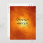 Deuteronomie 6:5 postkarte (Vorne/Hinten)