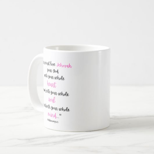 Deuteronomie 6:5 Tasse (Vorderseite Links)