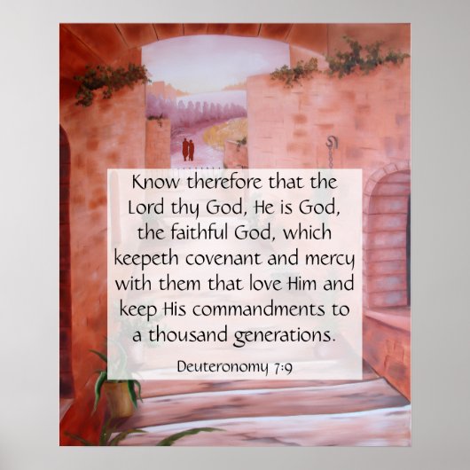 Deuteronomie 7:9 poster (Vorne)