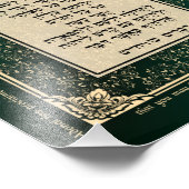 Deuteronomy 26 Bible Hebräisch Englische Kunst Pri Fotodruck (Ecke)