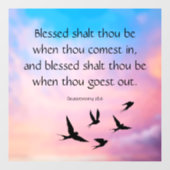 Deuteronomy 28:6 fensteraufkleber (Blatt)