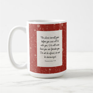 Deuteronomy 31:8 Bibelvers Bild  Kaffeetasse