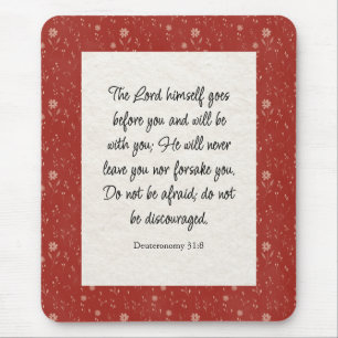 Deuteronomy 31:8 Bibelvers Bild Mousepad