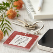 Deuteronomy 31:8 Bible Verse Image Paper Napkin Schlüsselanhänger (Vorderseite rechts)