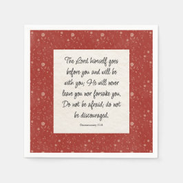 Deuteronomy 31:8 Bible Verse Image Paper Napkin Serviette