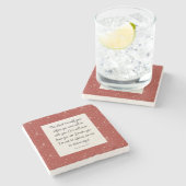 Deuteronomy 31:8 Bible Verse Image Paper Napkin Steinuntersetzer (Seitenansicht)