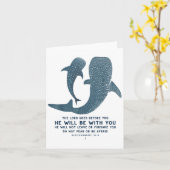 Deuteronomy 31_8 Whale Shark Christian Faith Pun O Karte (Gelbe Blume)