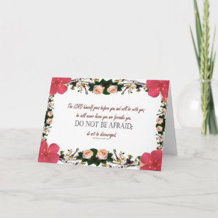 Deuteronomy 31 Blume Postcard hat keine Angst Karte