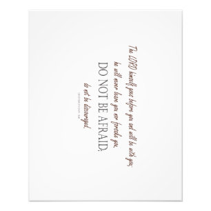 Deuteronomy 31 Do Not Be Afraid, Floral Borders Fotodruck