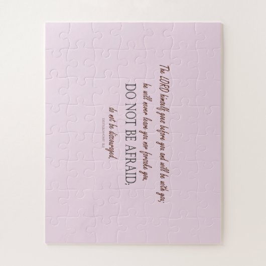Deuteronomy 31 Do Not Be Afraid, Floral Borders Puzzle (Vertikal)