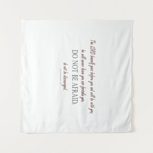 Deuteronomy 31 Do Not Be Afraid, Floral Borders Wandteppich (Vorderseite (Horizontal))