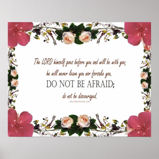 Deuteronomy 31, Do not be afraid Poster (Vorne)
