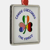 Deutsch 3 Kulturen Silbernes Ornament (Rechts)
